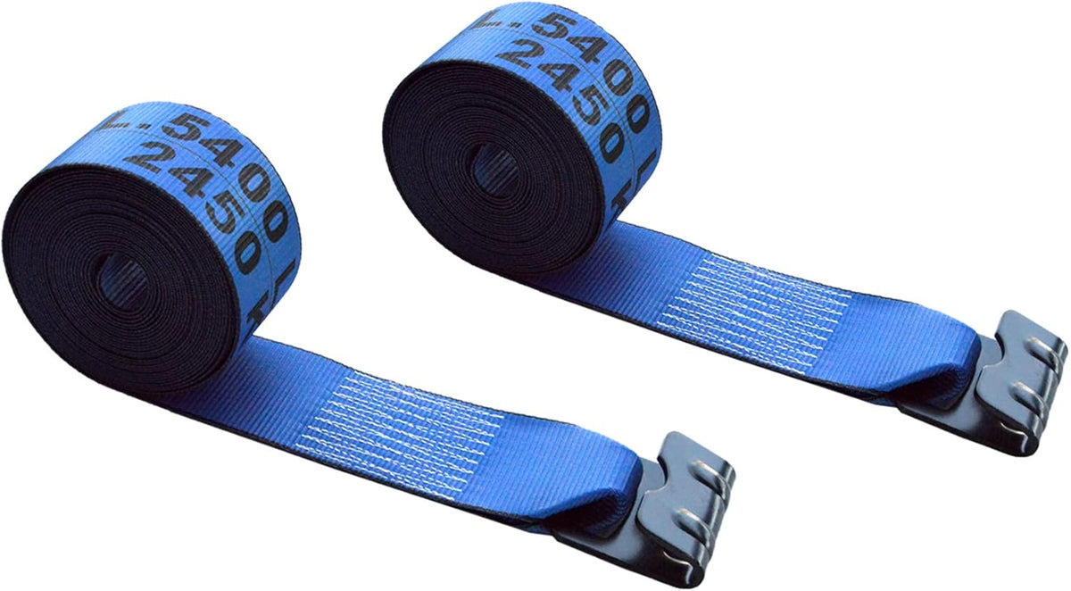 Yellow 4 x 30' Heavy Duty Tie-Down Winch Strap with Flat Hooks C4605