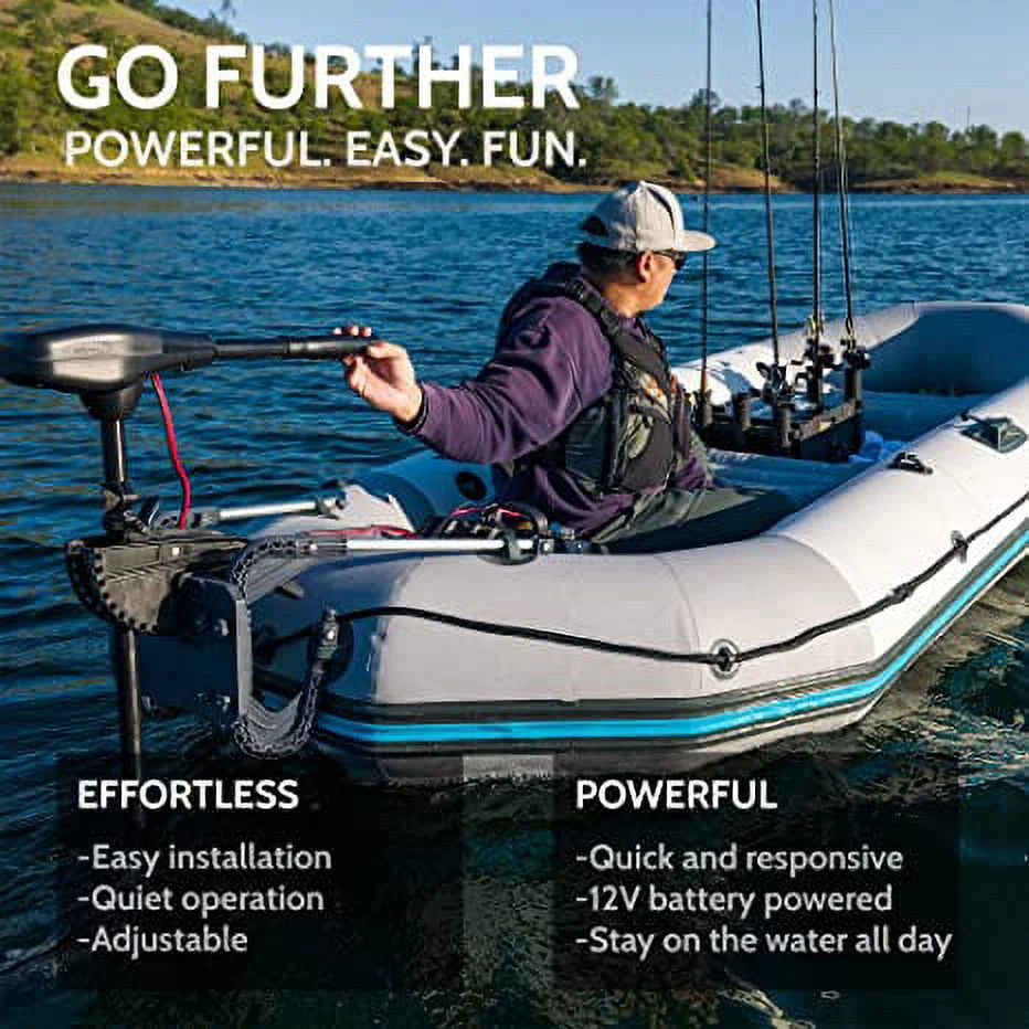 55 lb Thrust Saltwater Transom Mounted Electric Trolling Motor C6732
