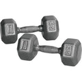 Pro Hex Dumbbell with Cast Ergo Handle, Grey - 30 lbs J308