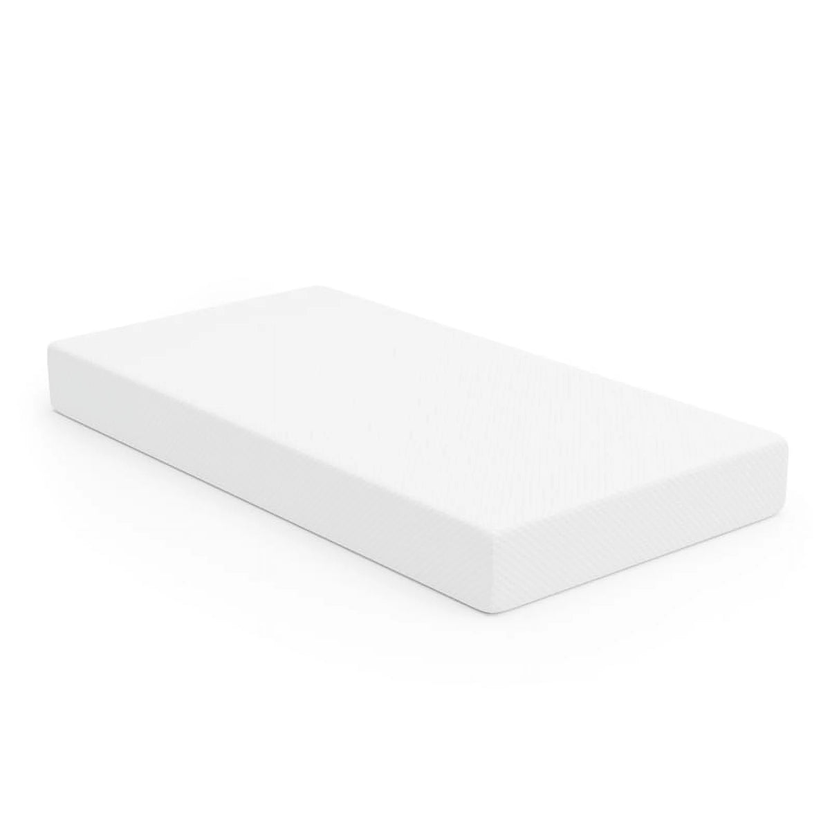 Solid Wood Twin Platform Bed with 8 Memory Foam Mattress D925403