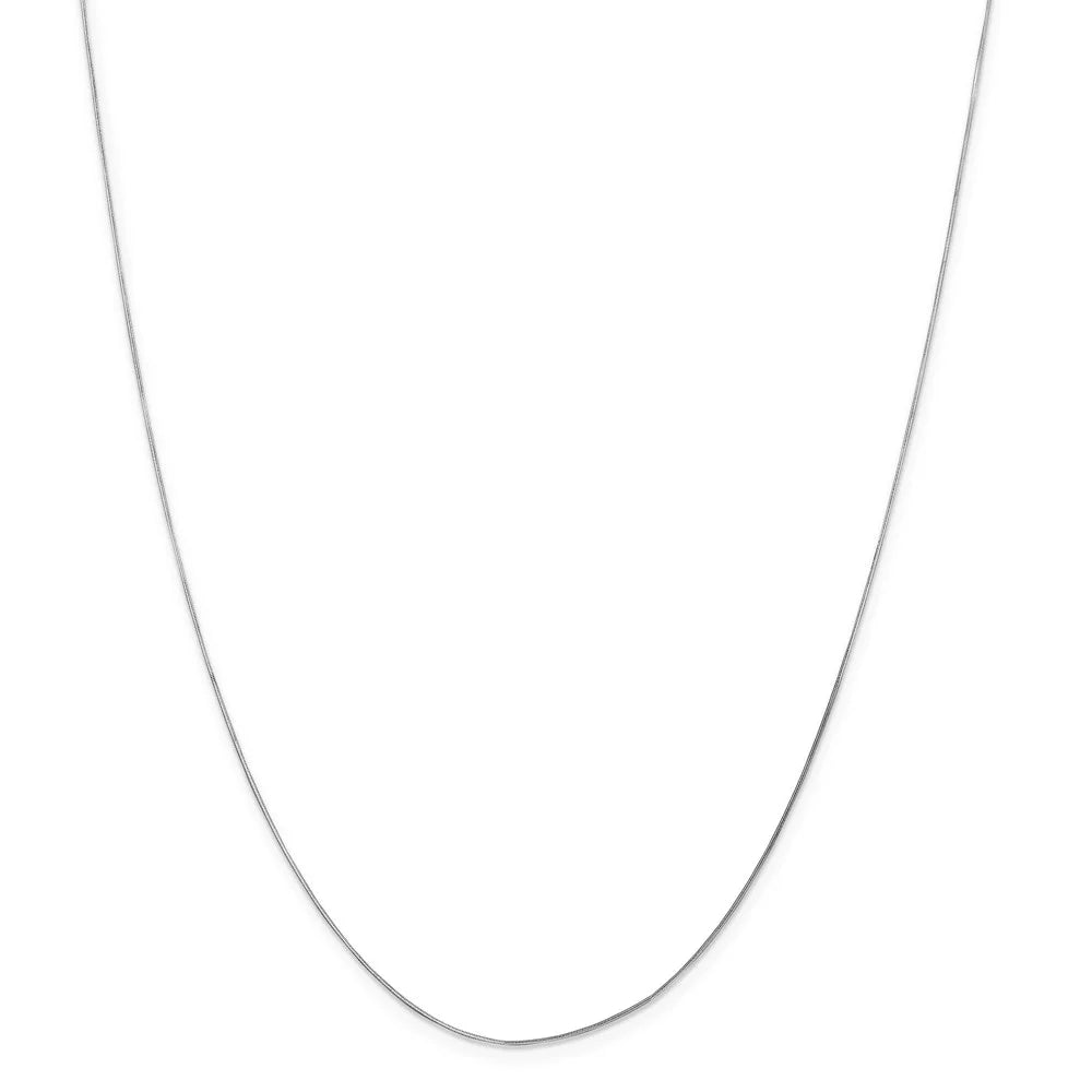 14kt White Gold Octagonal Snake Chain 18 inch Lobster Clasp D890285