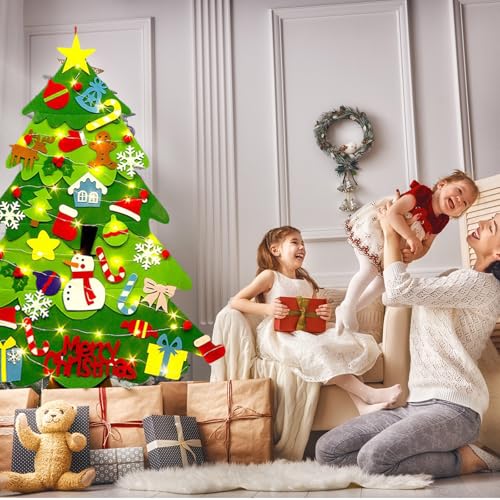 Felt Christmas Tree with Lights T5393
