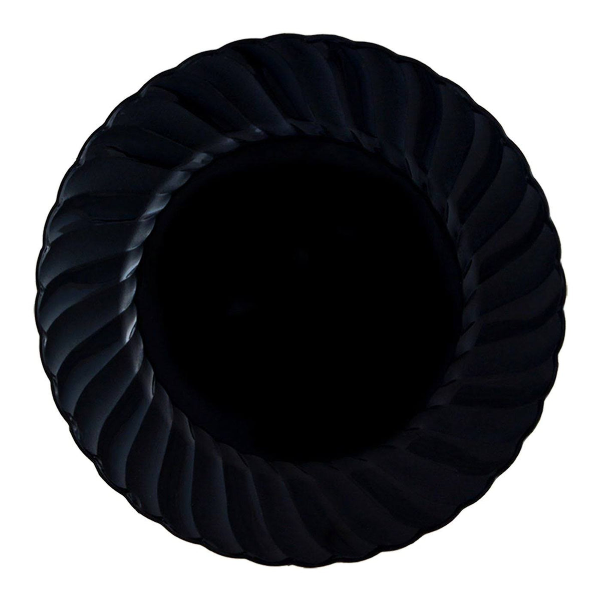 Ivory Round Disposable Plastic Buffet Plates U388509