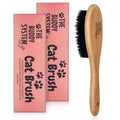 Boar Bristle Wooden Handle Cat Brush Z4994