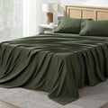 King Size 4 Pieces Microfiber Deep Pocket Bed Sheet Set K8994