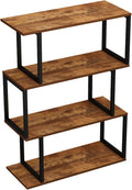 3-Tier Metal Bookshelf with Vintage Oak Finish A6917