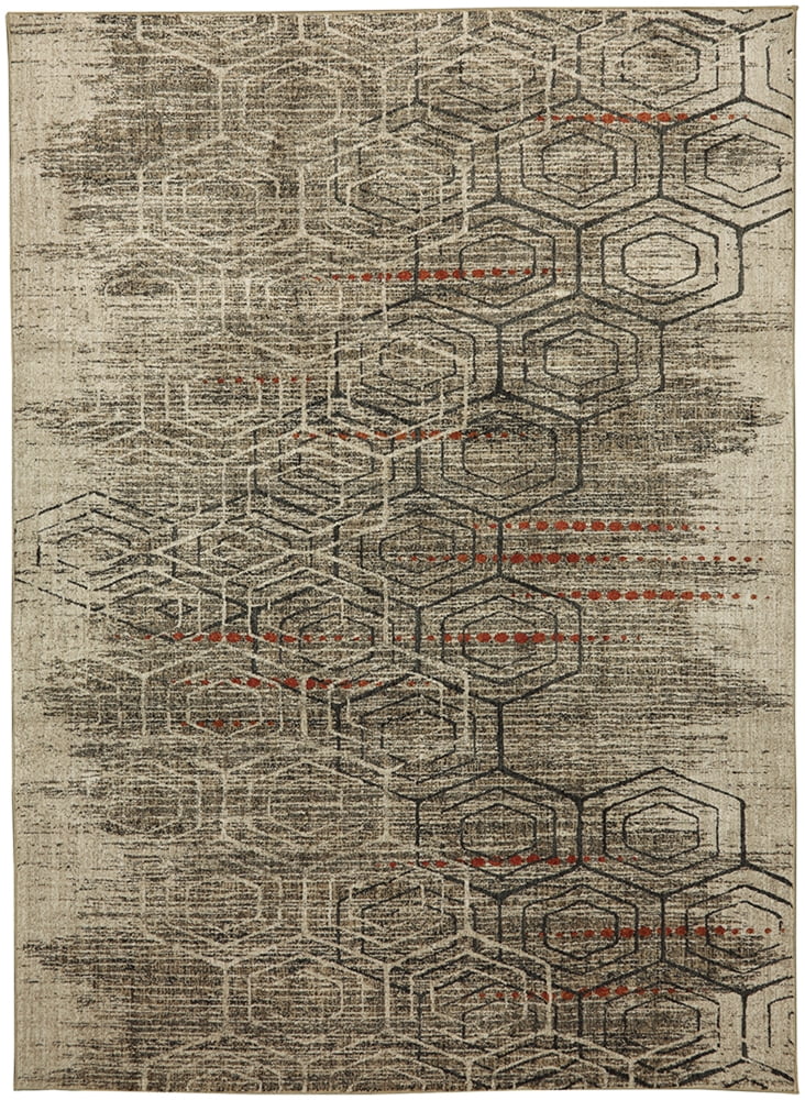 Oat Octagons Repeat 8' x 11' Rectangle Area Rug U50714
