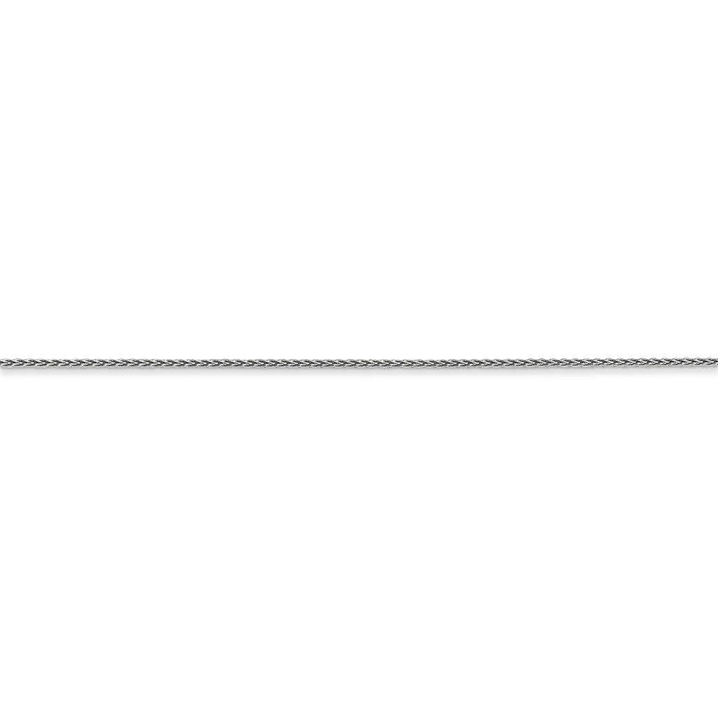 14K White Gold Diamond Cut Spiga Chain M4536