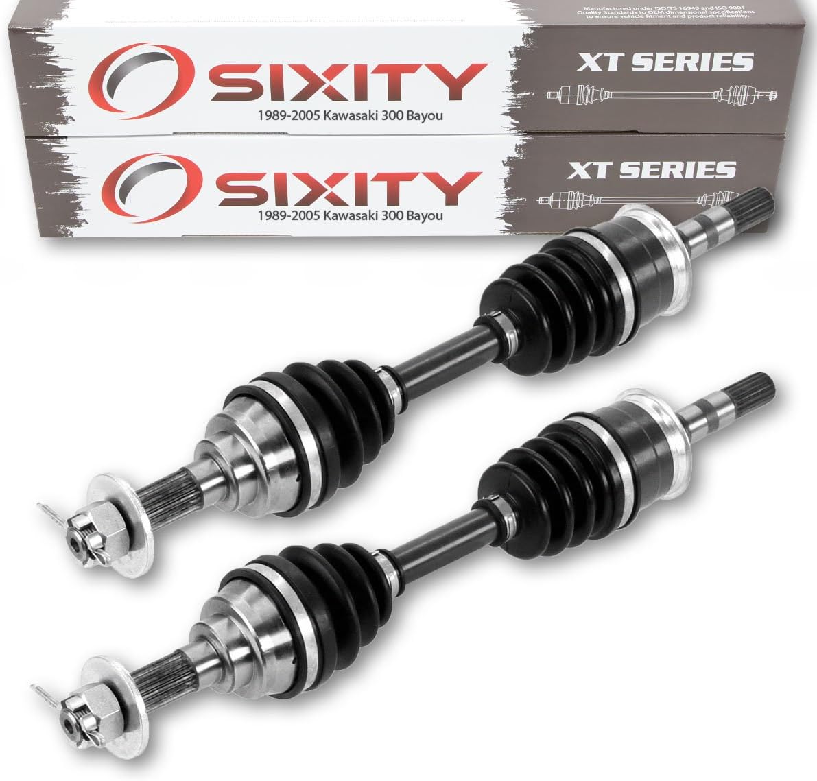 Front Left Right Axles Pair for Kawasaki 300 Bayou 4X4 KLF300 I819252