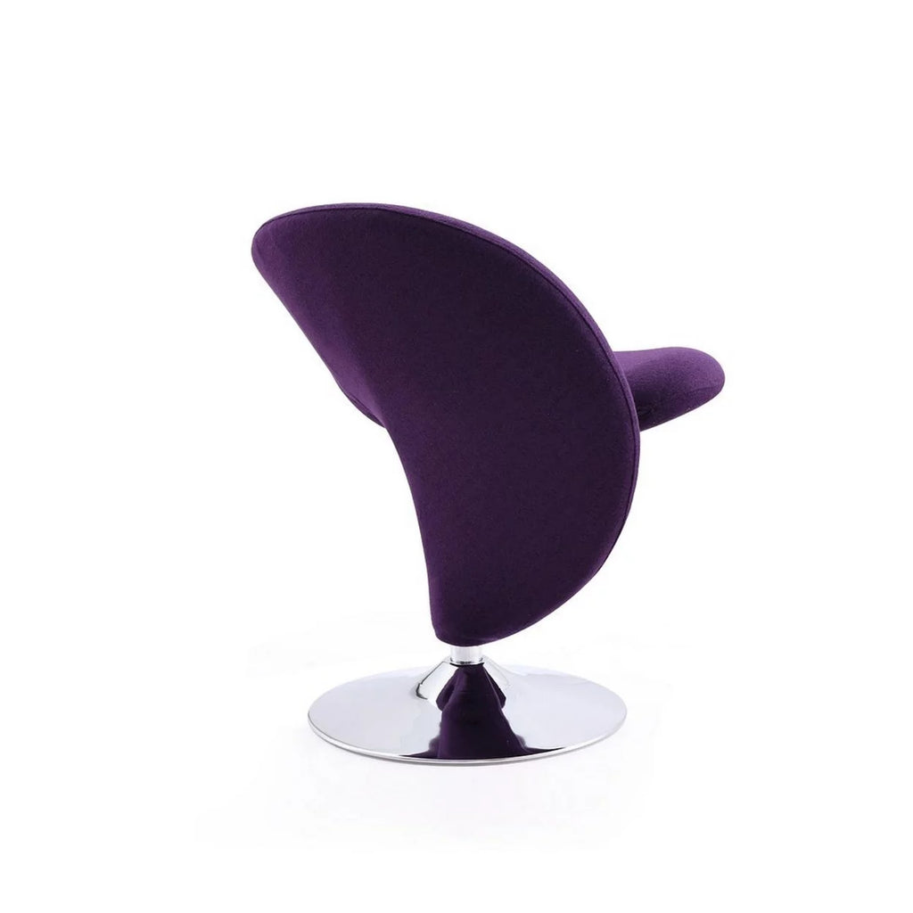 Purple Fabric Swivel Accent Chair N7726