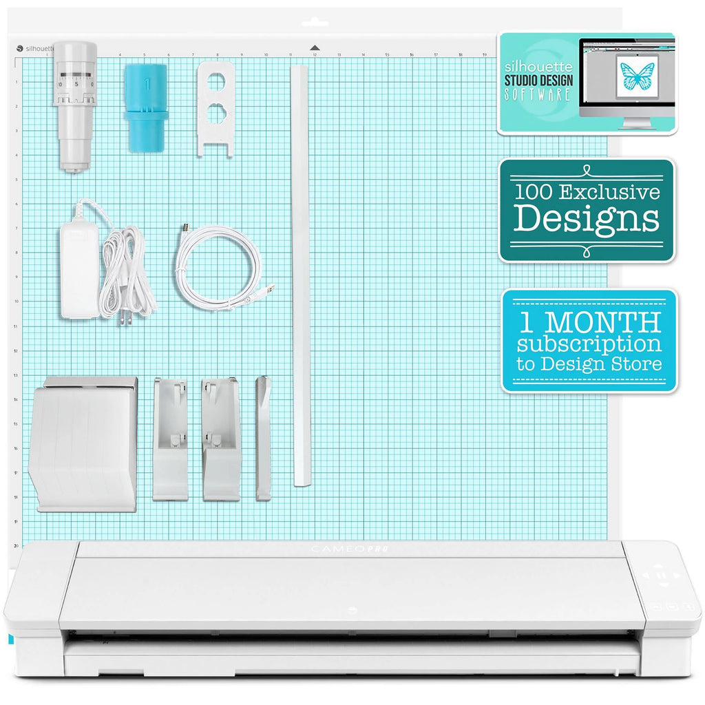 Silhouette Cameo 4 Pro with Oracal 651 Vinyl Rolls, Tools, Guides Z735