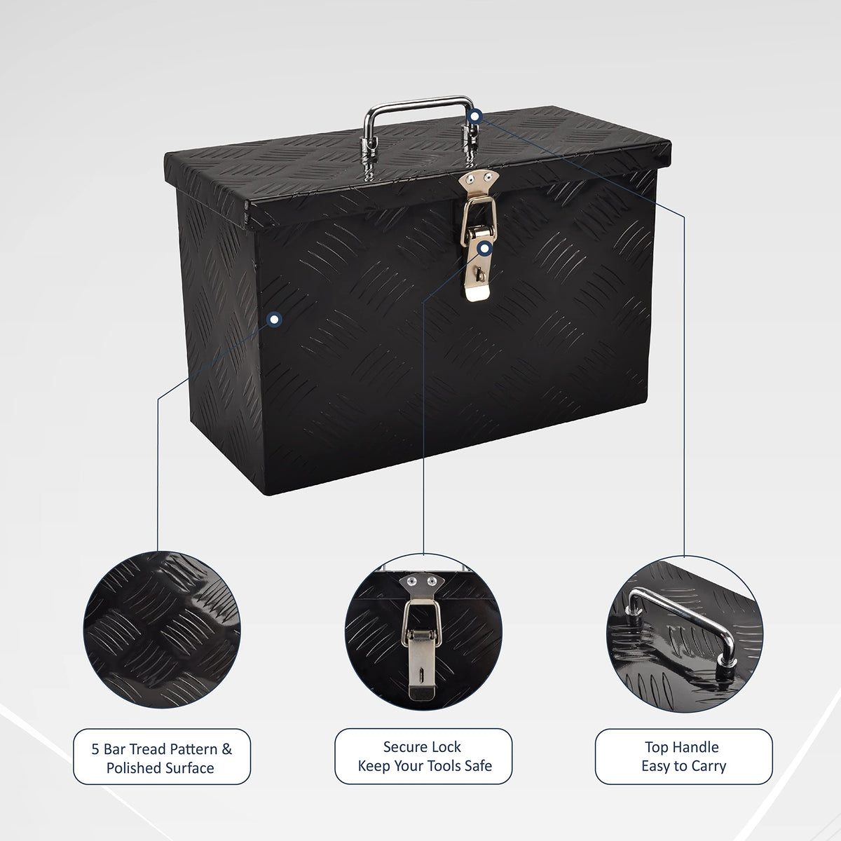 16 Inch Aluminum Pickup Tool Box Black E99525