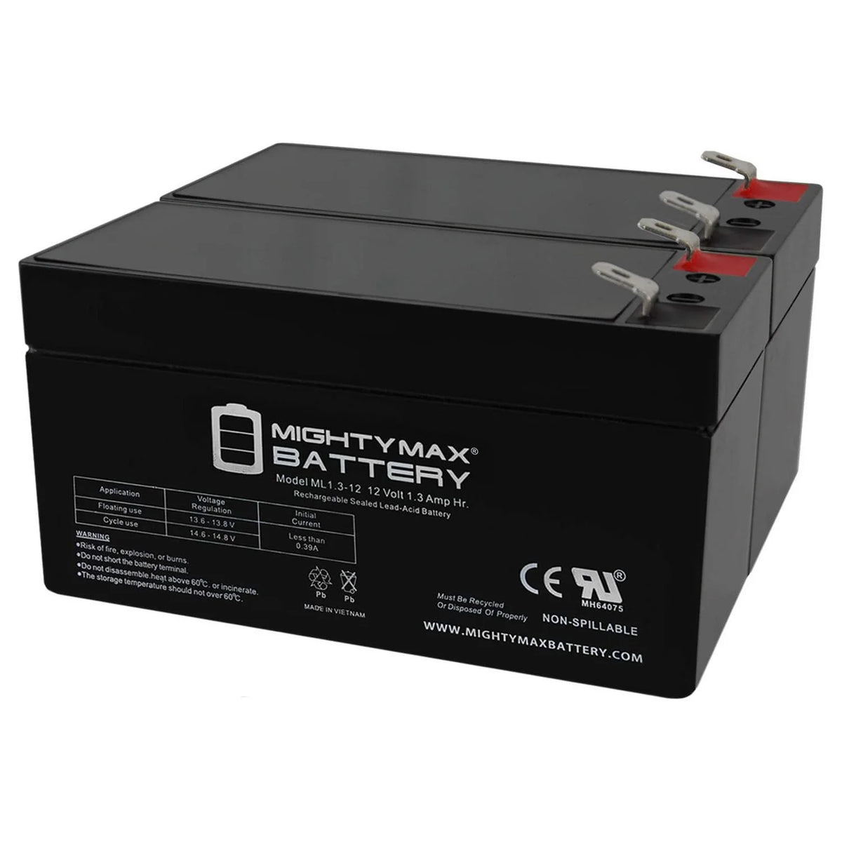 12V 1.3Ah Battery 2 Pack M841