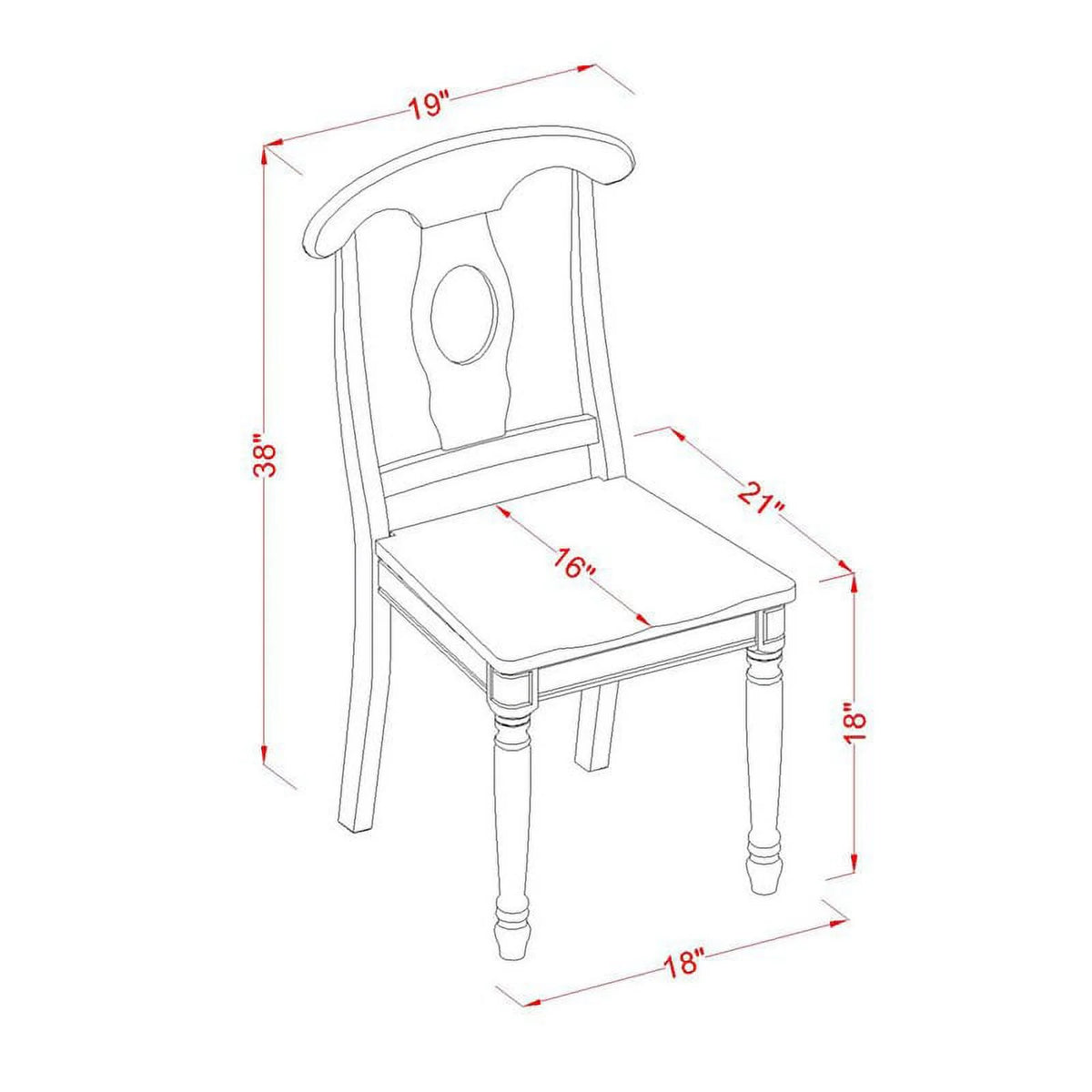 7-piece Wood Dining Table and Chairs I76665