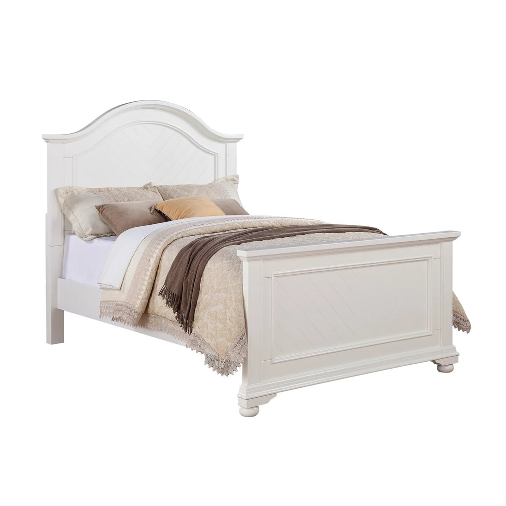 White Full Panel Bed A609