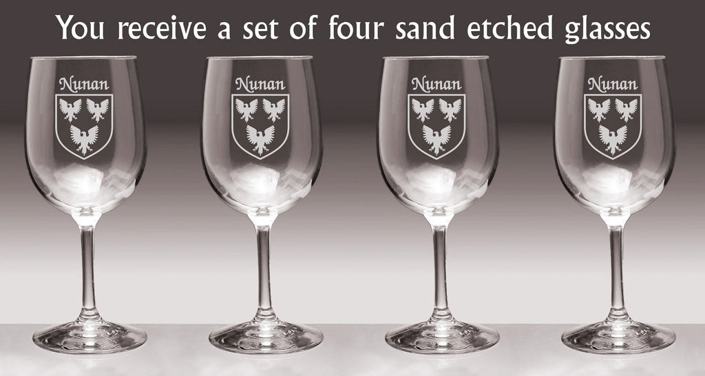 Irish Coat of Arms Wine Glasses Set of 4 X805