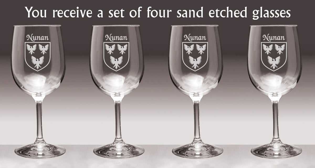 Irish Coat of Arms Wine Glasses Set of 4 X805