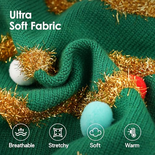 Dog Christmas Sweater with 3D Reindeer Pattern Knitted Pet Clothes J9048