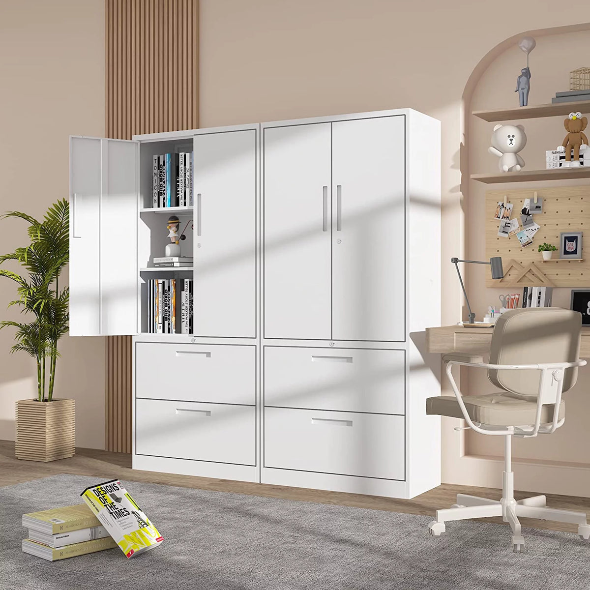 Metal Storage Cabinet with 2 Drawers D79578