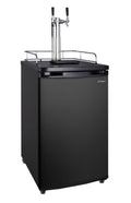20" Wide Dual Tap Black Kegerator W252
