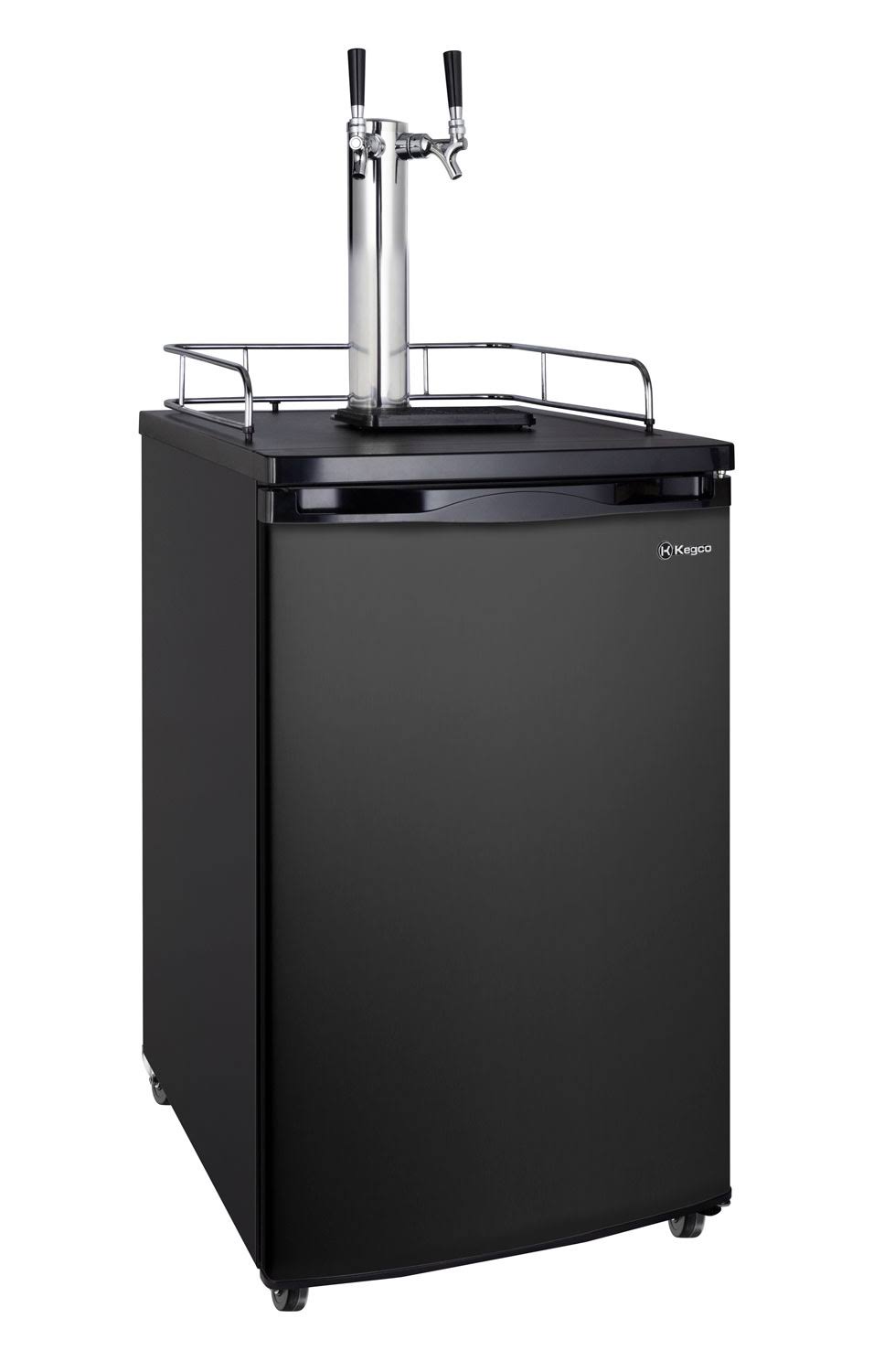 20" Wide Dual Tap Black Kegerator W252