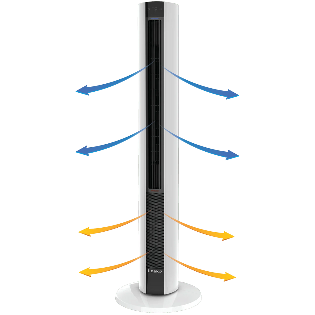 1500W Tower Fan & Space Heater with Timer and Remote P5464