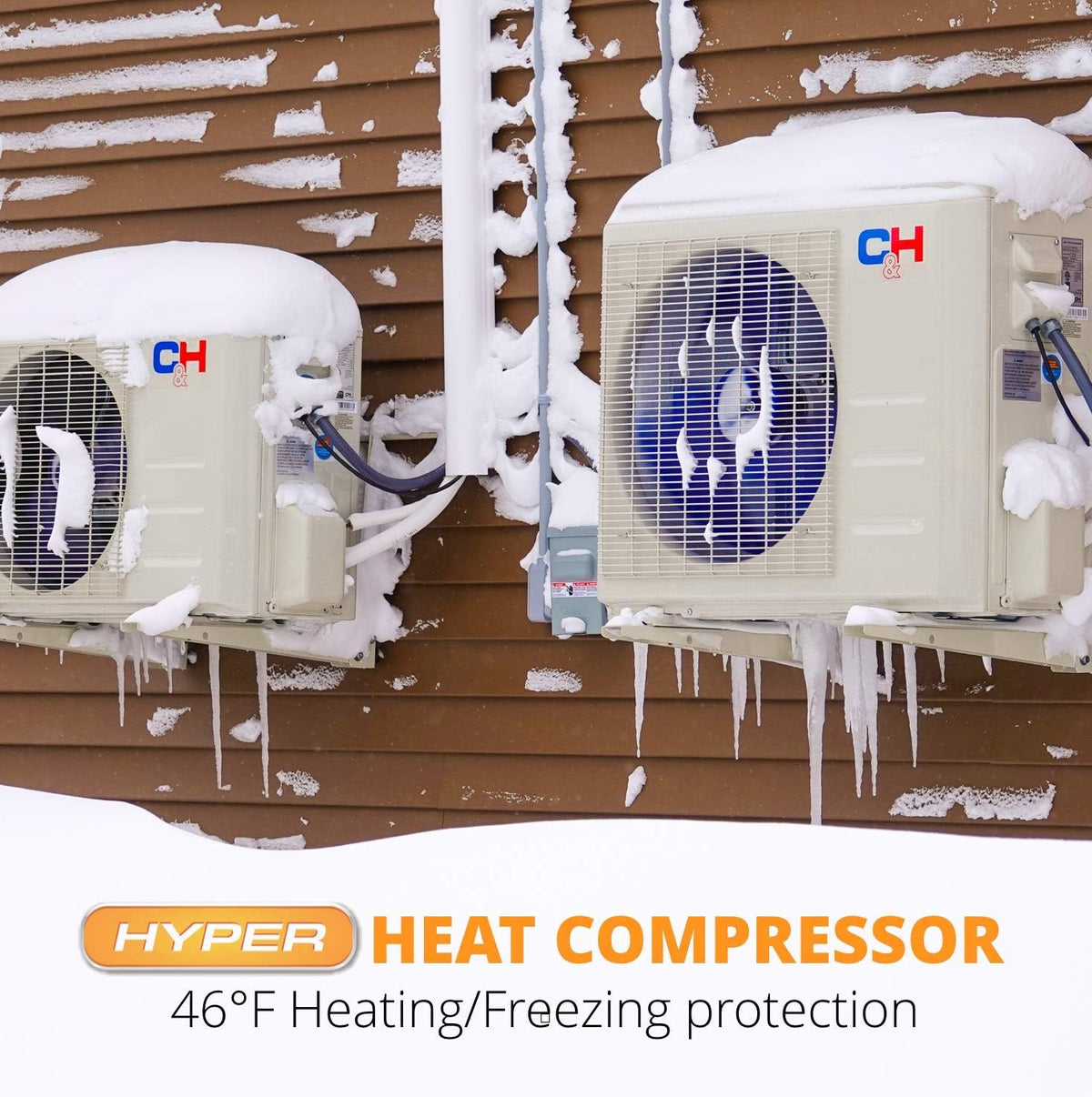 18,000 BTU Ductless Mini-Split Air Conditioner Heat Pump with 16FT Copper Line Set J39195