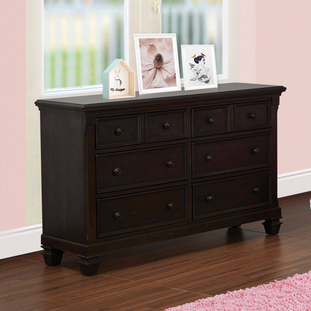 6-Drawer Double Dresser in Charcoal Brown H635