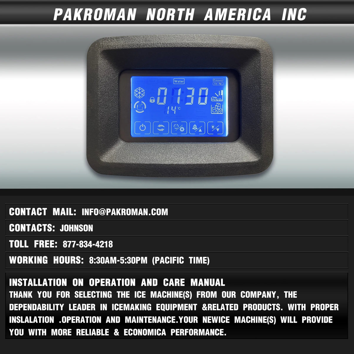 Commercial Ice Maker Machine with Stainless Steel Compressor H46204