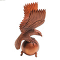 Brown Wood Eagle Sculpture F7256