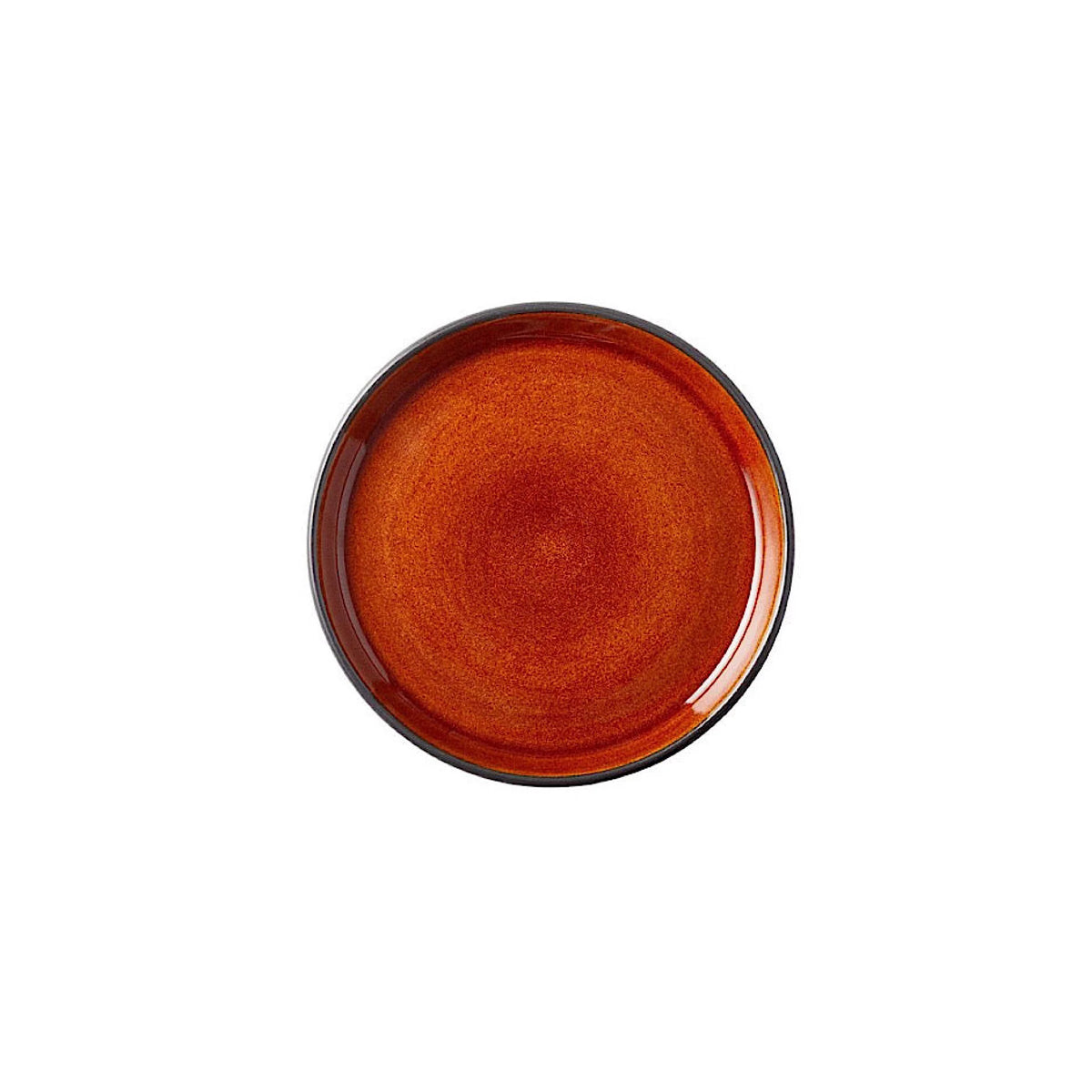 Stoneware Plate 17cm Black, Amber O4628