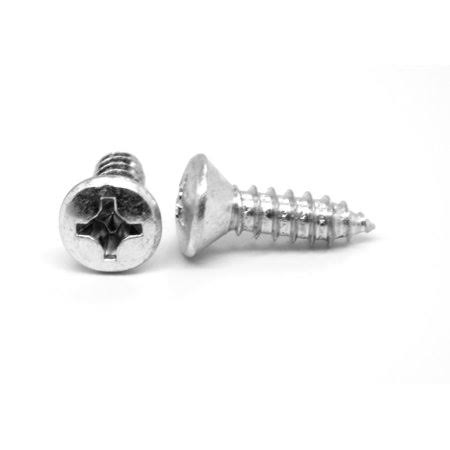 #10-16 x 1 1/4 Sheet Metal Screw Phillips Oval Head Type AB Stainless Steel 18-8 Pk 2000 W327