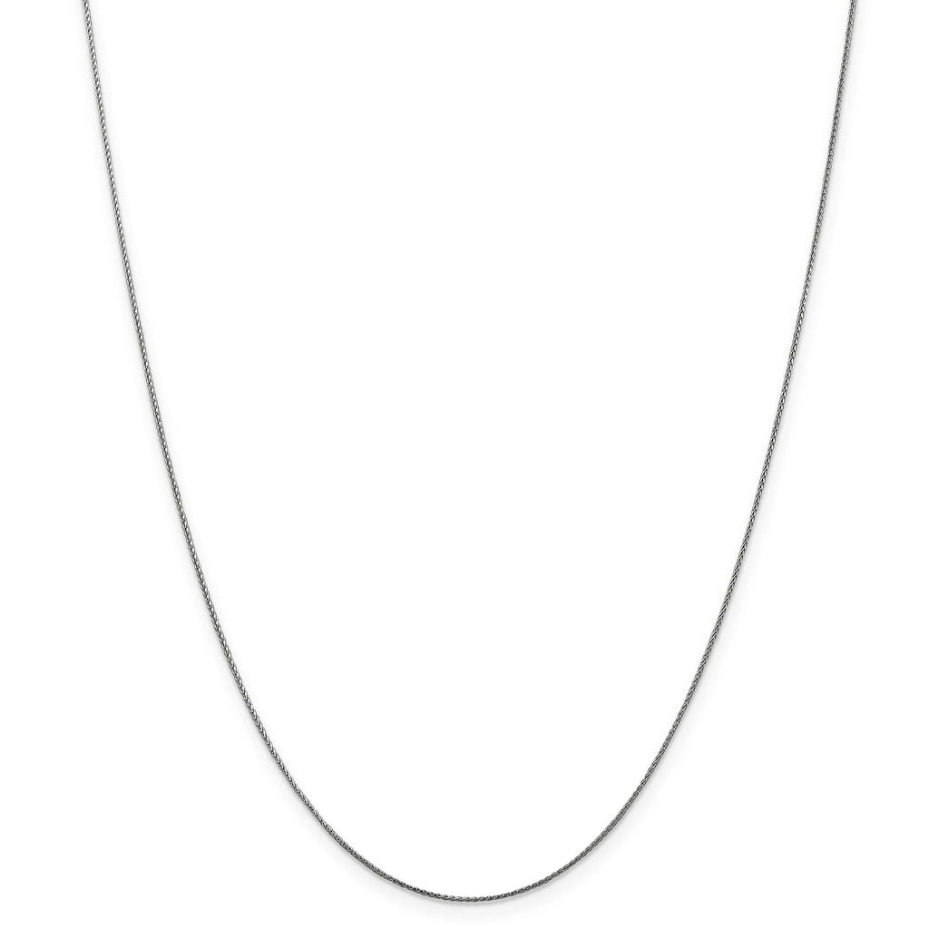 14K White Gold Diamond Cut Spiga Chain M4536