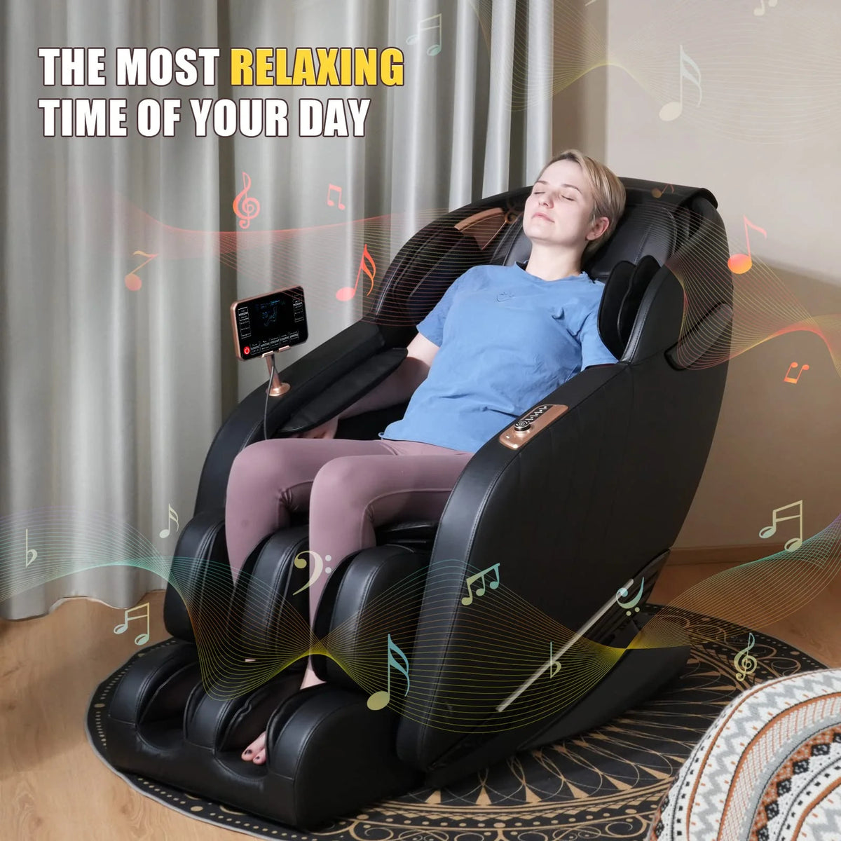 Black Zero Gravity Full Body Massage Chair with Heat Q51039