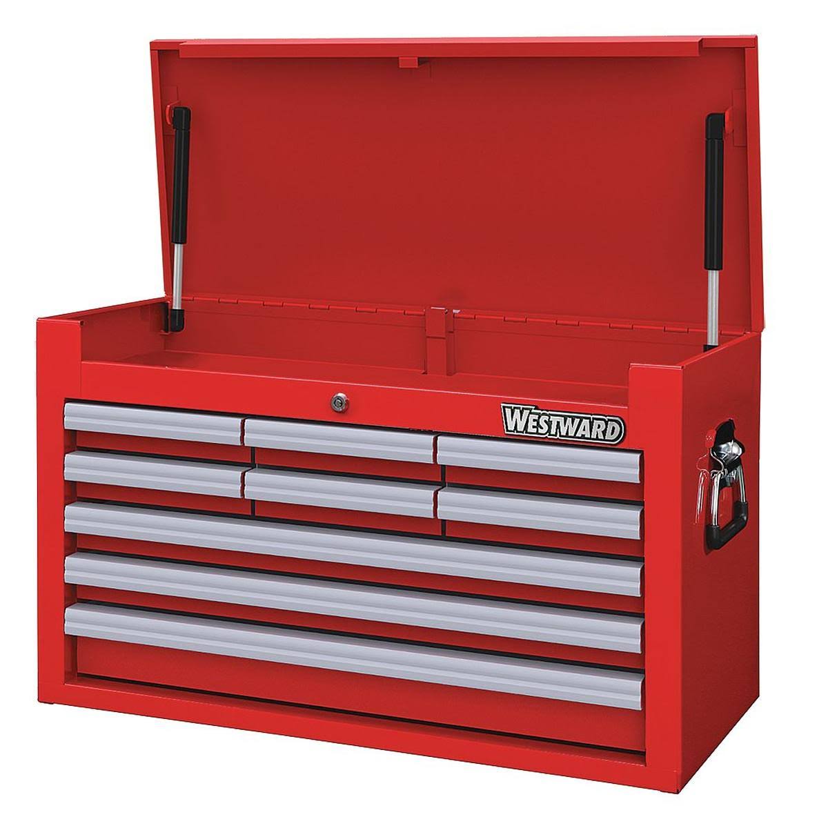 Red 9 Drawer Top Chest V9298