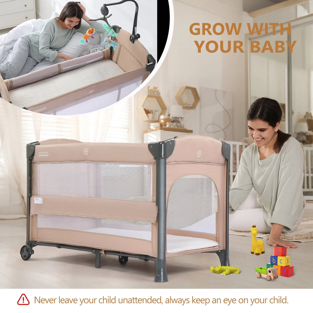 Folding Bedside Bassinet Co-Sleeper J412189