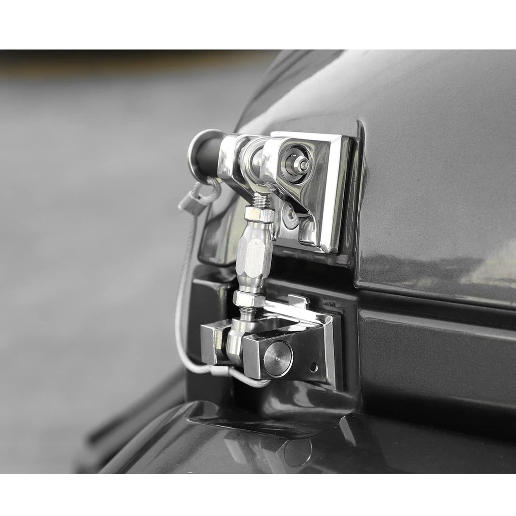 Hood Latches for Jeep Wrangler JL JT, Aluminum Alloy, Chrome, Pack of 2 Z1057