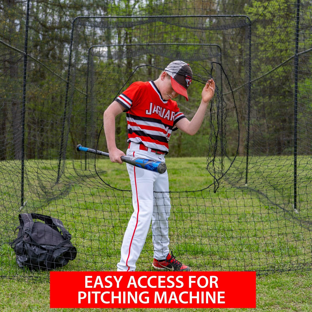 40 Foot Collapsable Batting Cage with Frame and Netting F5283