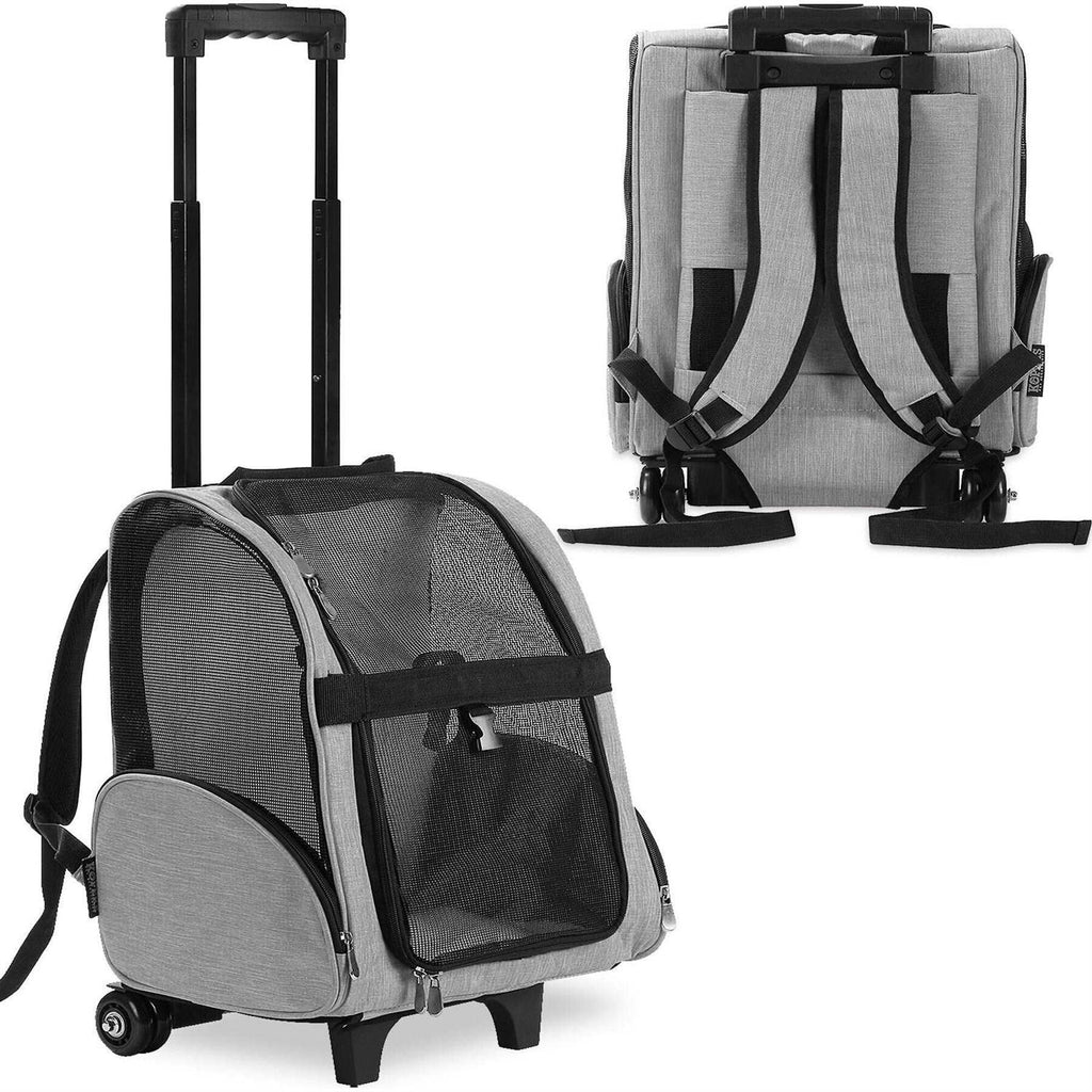 Backpack Pet Travel Carrier with Double Wheels D84987