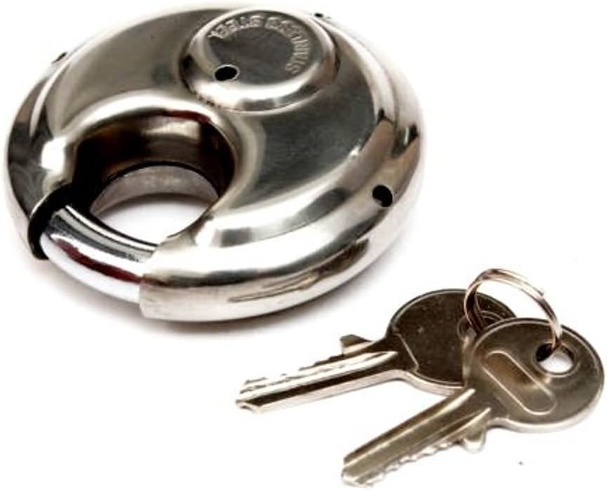 Set of 96 Round Disc Padlocks Keyed Alike 70mm Stainless Steel Q534352
