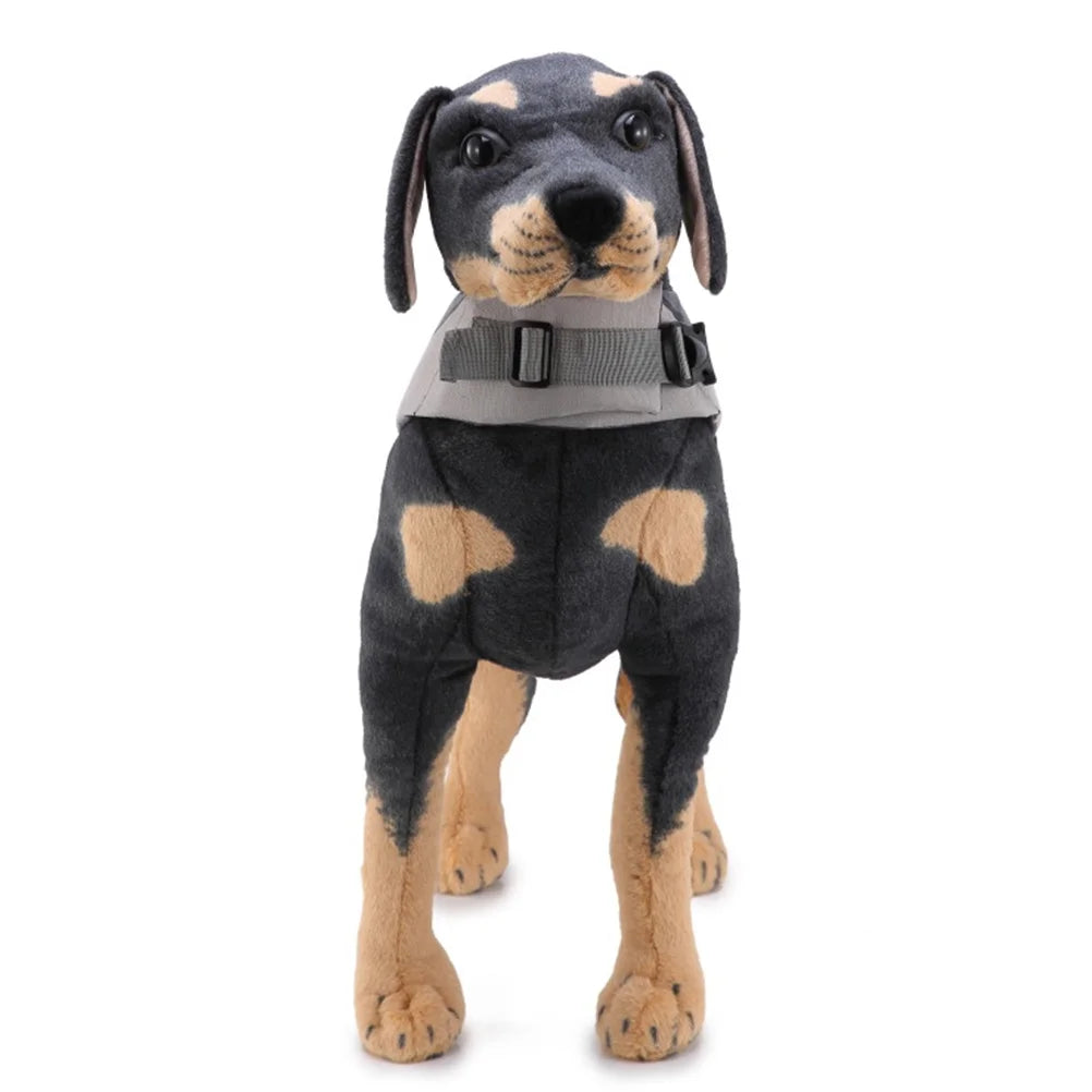 3pcs Dog Life Vest Reflective with Handle Pet Swimming Clothes K600