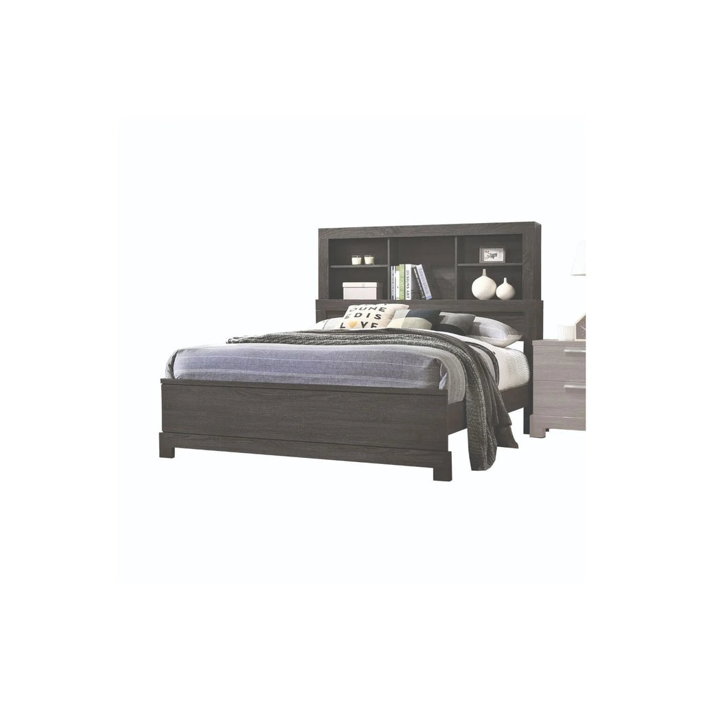 Eastern King Storage Bed Gray Oak Z545
