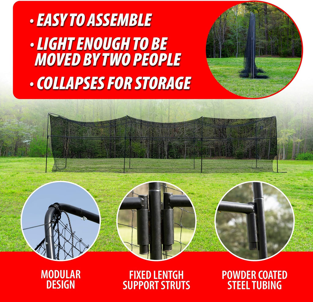 40 Foot Collapsable Batting Cage with Frame and Netting F5283
