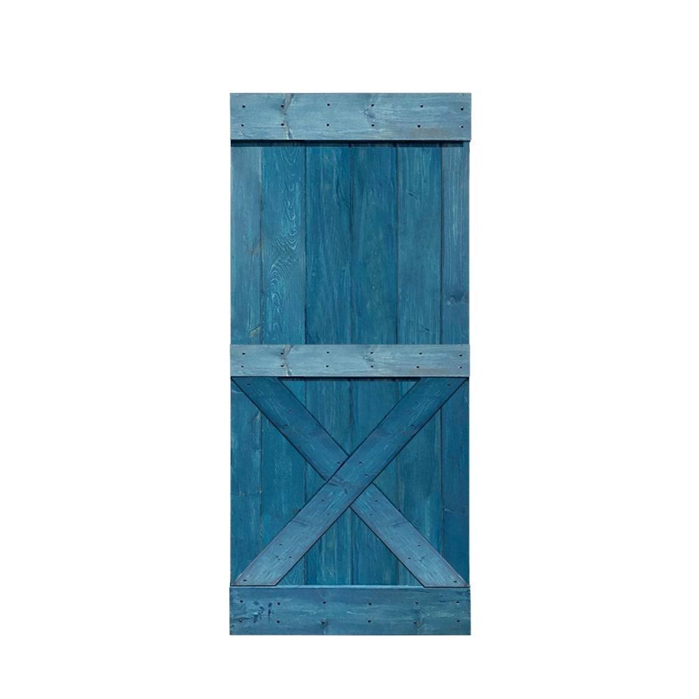 Solid Knotty Pine Wood Interior Sliding Barn Door Slab D329599