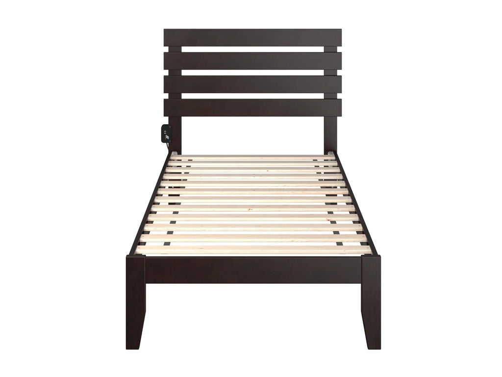 14" Twin Wood Platform Bed Frame with Headboard N206748