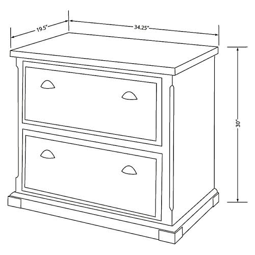 Onyx 2-Drawer Lateral File Cabinet V4616