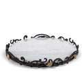 Gold Leaf Marble Lazy Susan with Metal Base G86759