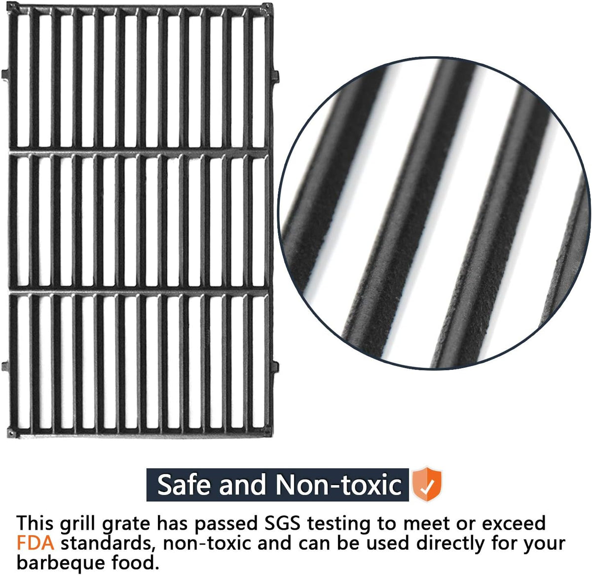 Set of 2 Cast Iron Grill Grates 19.5 inch M138