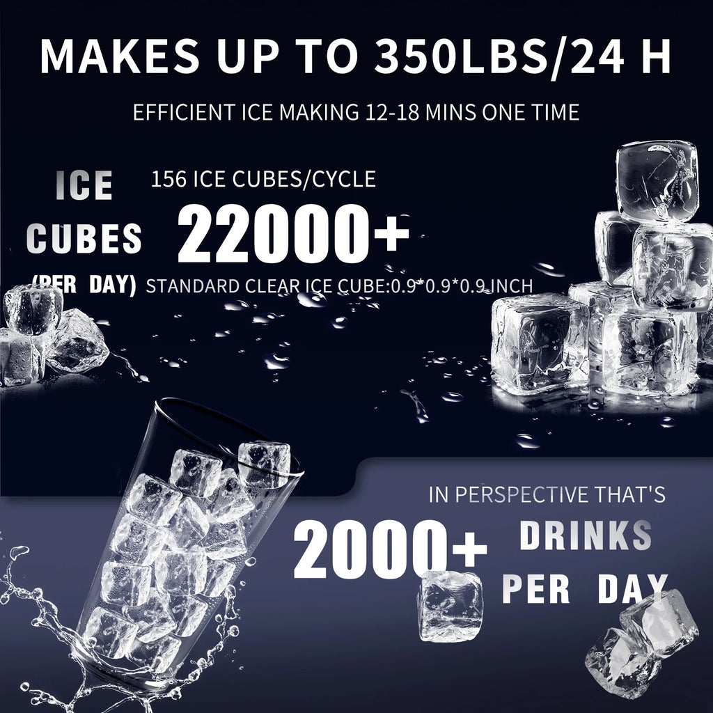 Commercial Ice Maker Machine with Stainless Steel Compressor H46204