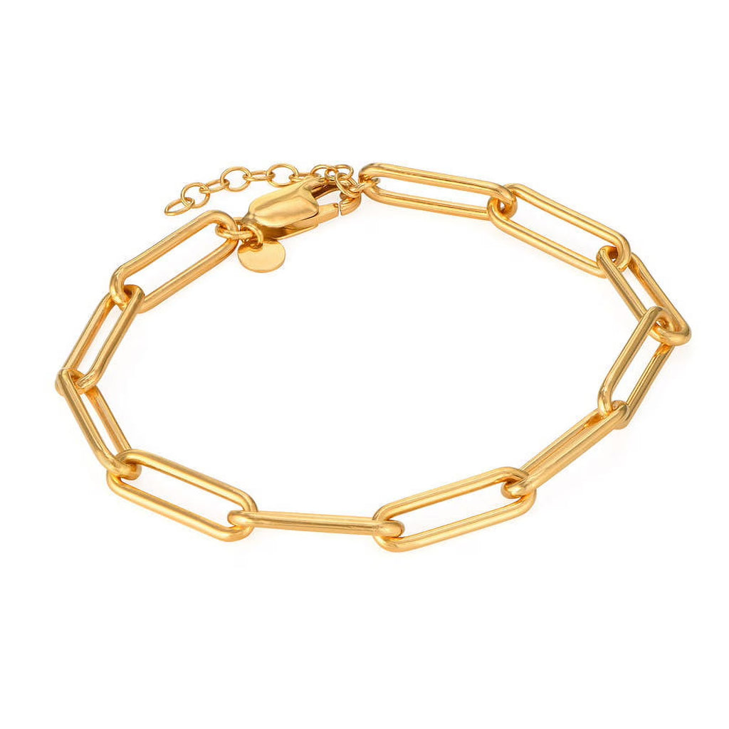 Vermeil Gold Plated Silver Chain Link Bracelet B887838